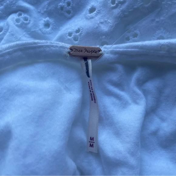 New! Free People Apricot Rose eyelet Mini Dress white cotton nwot 22284 - Picture 8 of 11